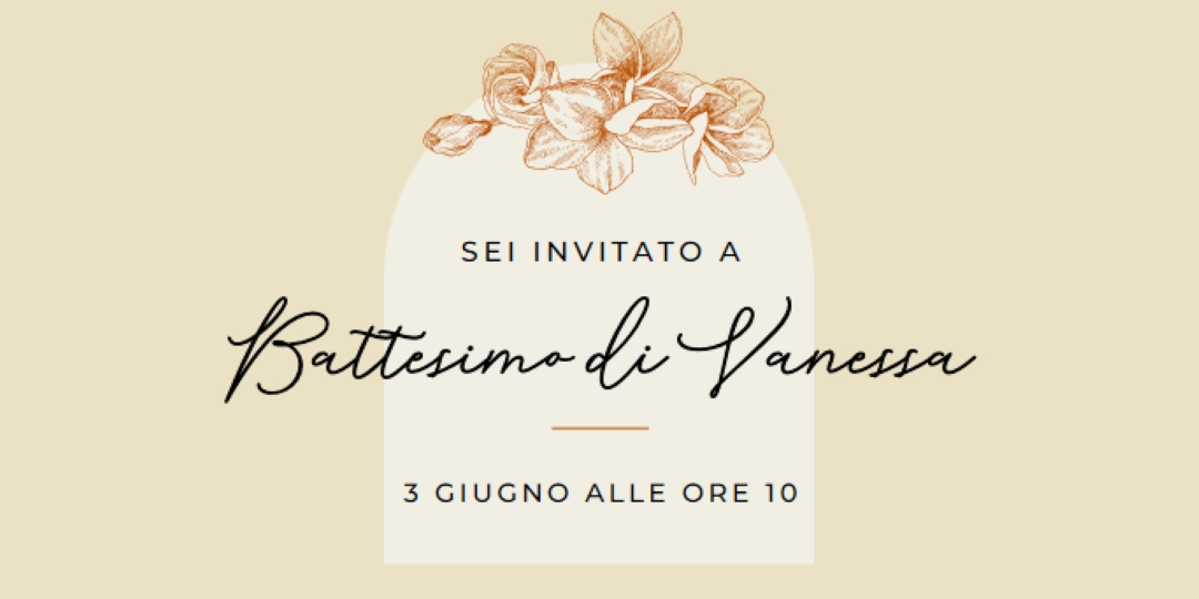 Invito al battesimo yellow vintage-botanical