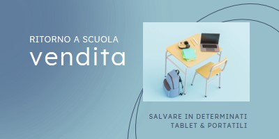 Torna alla vendita scolastica blue modern-simple