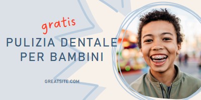 Pulizia dentale gratuita blue whimsical-line