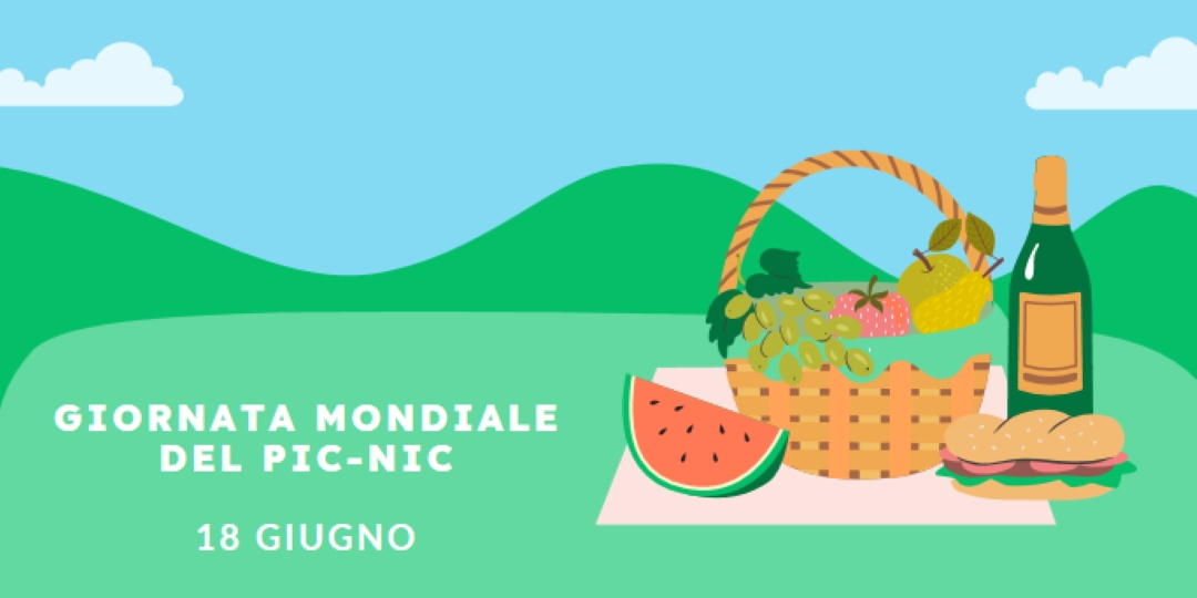 La vita è un picnic green whimsical-color-block
