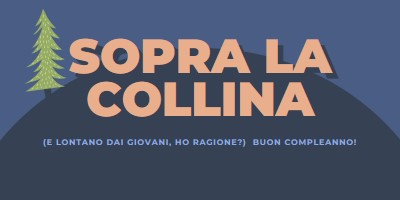 Sopra la collina blue modern-bold