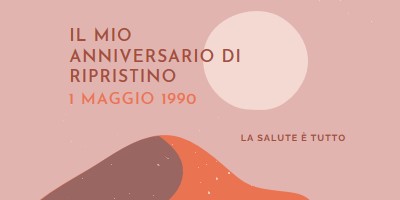 Anniversario del ripristino pink organic-boho