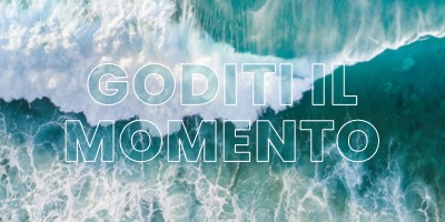 Goditi il momento blue modern-simple