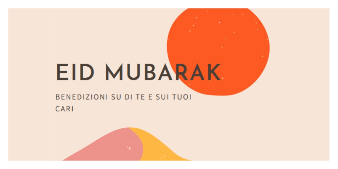 Benedizioni di Eid pink organic-simple