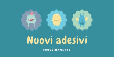 Nuovi adesivi presto disponibili blue whimsical-color-block