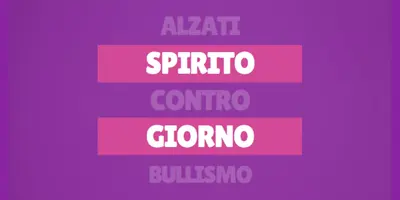 Alzati contro il bullismo purple modern-bold