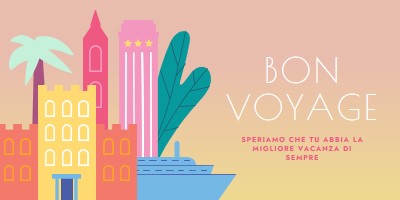 Bon voyage pink modern-color-block