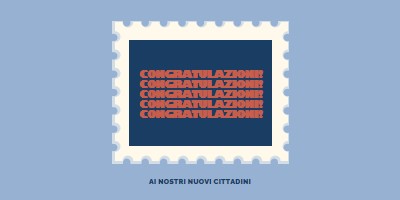 Complimenti ai nostri nuovi cittadini blue modern-simple