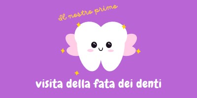 Visita della fata dei primi denti purple whimsical-color-block