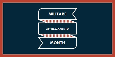 Celebrare il mese dell'apprezzamento militare blue modern-simple