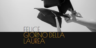 Felice giorno di laurea black modern-simple