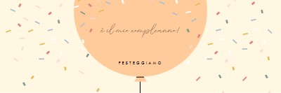 Festeggiamo il mio compleanno yellow whimsical-line