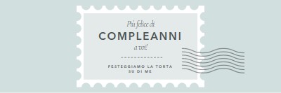 Compleanno meraviglioso blue modern-simple