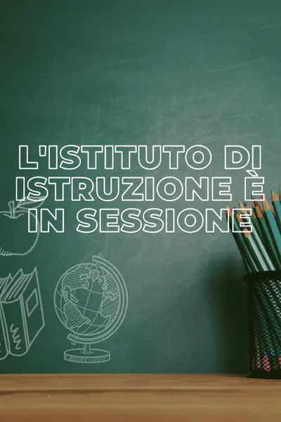 L'istituto di istruzione è in sessione green modern-simple