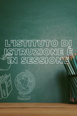 L'istituto di istruzione è in sessione green modern-simple