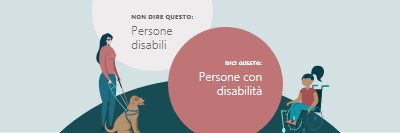 Supportare le persone con disabilità green modern-color-block