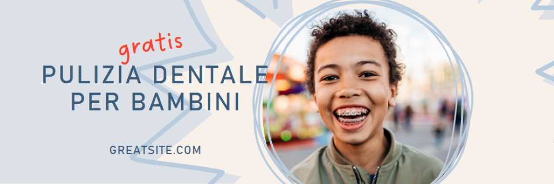 Pulizia dentale gratuita blue whimsical-line