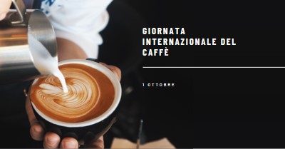 Giornata internazionale del caffè brown modern-simple