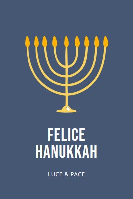 Hanukkah Sameach blue modern-simple