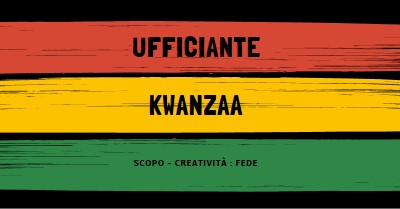 Saluti Kwanzaa black modern-bold