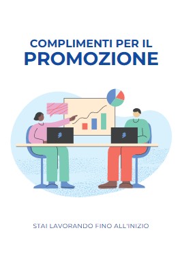 Promozione congratulazioni white whimsical-line