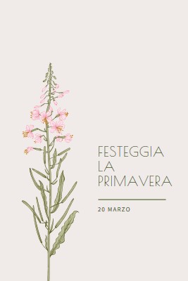 Festeggia la primavera white vintage-botanical