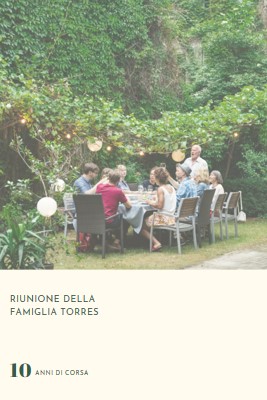 Cena in famiglia green modern-simple