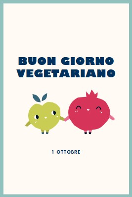 Buon giorno vegetariano white whimsical-line