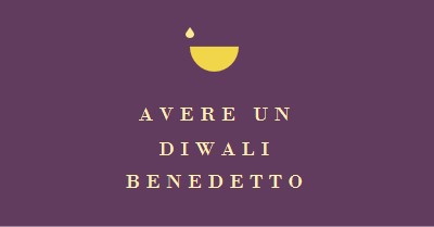 Benedizioni di Diwali purple modern-simple