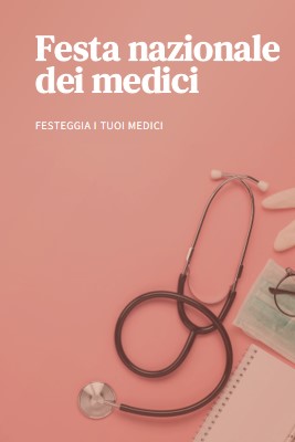 Festeggia i tuoi medici pink modern-simple