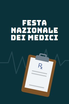 Oggi è la festa del medico nazionale blue modern-simple