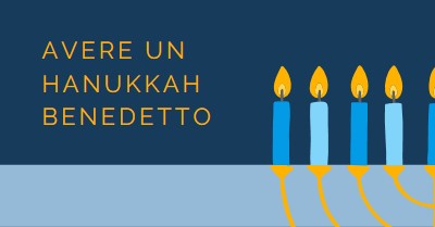 Un hanukkah benedetto blue modern-simple