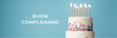 Torta di buon compleanno blue modern-simple