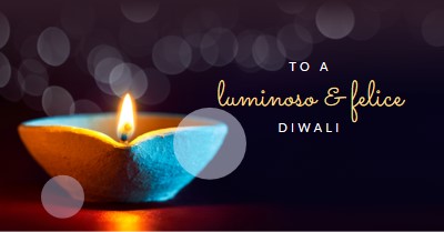 Ad un & luminoso felice Diwali black modern-simple