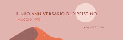 Anniversario del ripristino pink organic-boho