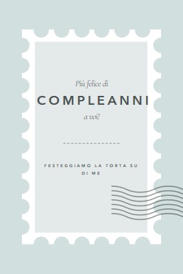 Compleanno meraviglioso blue modern-simple