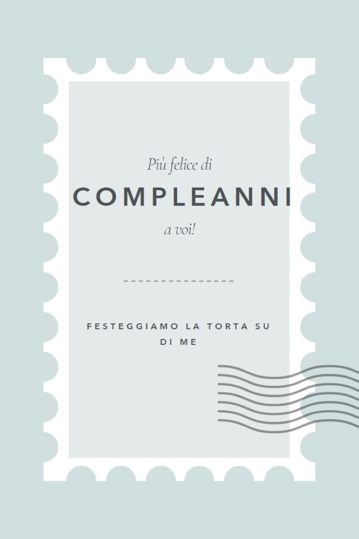Compleanno meraviglioso blue modern-simple