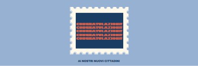 Complimenti ai nostri nuovi cittadini blue modern-simple