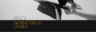 Felice giorno di laurea black modern-simple