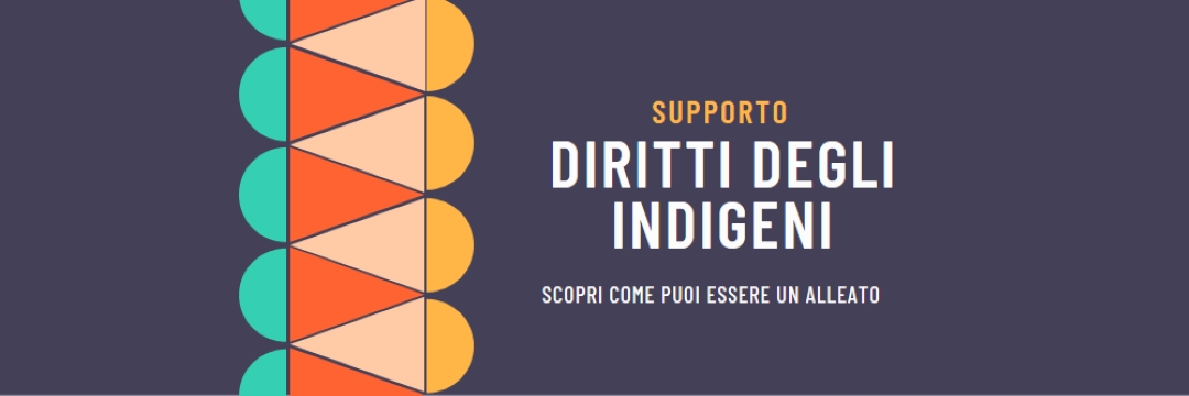 Sostenere i diritti degli indigeni blue modern-color-block