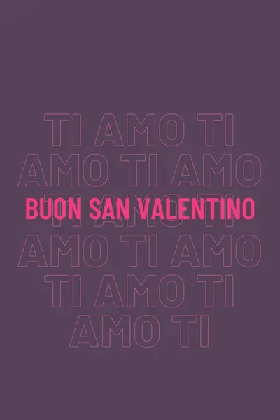 Ti amo, San Valentino purple modern-bold