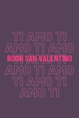 Ti amo, San Valentino purple modern-bold