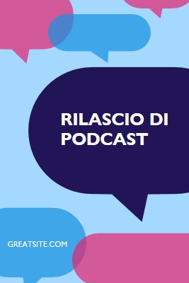 Podcast in calo ora blue modern-color-block