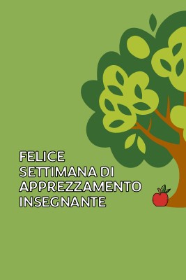 Felice settimana di apprezzamento per l'insegnante green whimsical-color-block