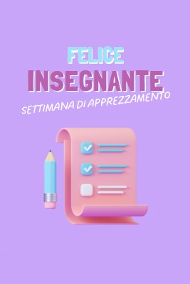 Settimana di apprezzamento per i docenti purple whimsical-color-block