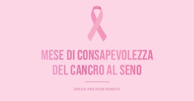 Mese di sensibilizzazione sul cancro al seno pink modern-simple