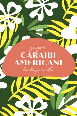 Onorare il patrimonio caraibico americano green organic-simple