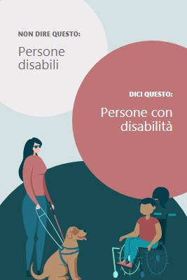 Supportare le persone con disabilità green modern-color-block