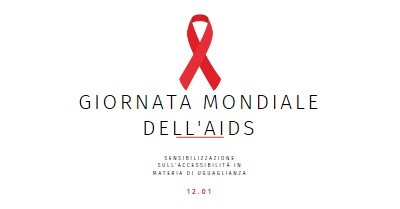 Aumentare la consapevolezza dell'AIDS white modern-simple