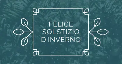 Solstizio d'inverno green modern-simple